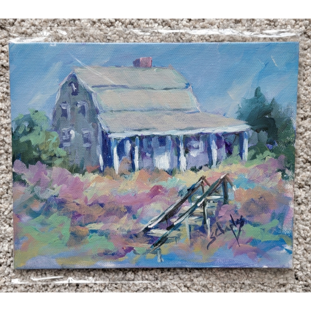 Beautiful Unique Original Art by Sharon Chaples Paint on Canvas Board 8in x 10in